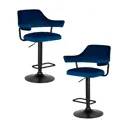 Комплект барных стульев 2 шт Dobrin Charly black lm-5019 61x120x54 см цвет синий