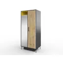 Шкаф распашной Sakura 88.2x199.1x58 см ЛДСП цвет дерево, черный, желтый