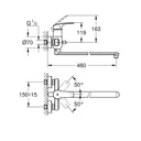 Смеситель для ванны Grohe Eurosmart 23992003 однорычажный цвет хром