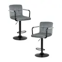 Комплект барных стульев 2 шт Dobrin Kruger arm black lm-5011_blackbase 51x113x49 см цвет серый