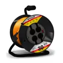 Удлинитель на катушке Stekker Standart STD02-41-30 4 розетки с заземлением 3x1 мм 30 м 2200 Вт цвет оранжевый/черный