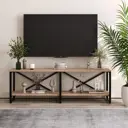 Стеллаж с полками Лофт A1 home 2 полки 134x44x34 см металл цвет дуб сонома