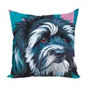 Декоративная подушка Zaberite Черно белая собака 3925 30x30 см