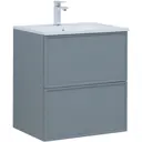 Тумба под раковину Aquanet Арт 00313274 58см подвесная цвет мисти грин