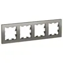 Рамка для розеток и выключателей Systeme electric AtlasDesign ATN000904 4 поста цвет сталь