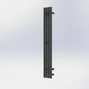 Полотенцесушитель электрический TermoPrime 205x1200 мм 100 Вт с терморегулятором I-образный цвет черный