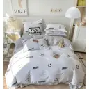 Комплект постельного белья Tango Twill евро сатин наволочки 50x70 - 2 шт 70x70 - 2 шт цвет белый/светло-серый/черный TPIG6-1880