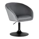 Полубарный стул Dobrin Edison black lm-8600 60x90x90 см велюр цвет серый