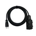 Удлинитель-шнур Itok i-connect-color-SU-PVS-310-2-54-3-black 2 розетки с заземлением 3x1 мм 3 м 2200 Вт цвет черный