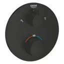 Внешняя часть термостата для душа GROHE Grohtherm круглая, матовый черный