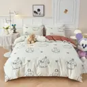 Комплект постельного белья Tango Novella сатин евро наволочки 50x70 - 2 шт 70x70 - 2 шт цвет коричневый/кремовый TS04-X272