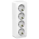 Розетка четверная накладная Systeme electric Blanca BLNRA011411 с заземлением и шторками цвет белый