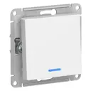 Выключатель встраиваемый Systeme Electric AtlasDesign ATN000113 1 клавиша с подсветкой цвет белый