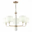 Люстра потолочная ST LUCE SL1163.203.05 VELLINO 5 ламп 10 м² цвет золотой