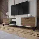 Тумба под телевизор Микон ТВМ-5КТ 170.2x45.7x38.3 см ЛДСП цвет белый/коричневый