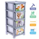 Комод Соломон 4 ящика 42x52x103 см пластик цвет серый 7374063