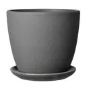 Горшок цветочный Саванна Композит d 36.4 см 33 см 22 л бетон серый/серебристый