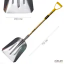 Лопата Zinler 30 см x 115 см алюминий с черенком дерево