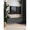 Тумба под телевизор Puzzlemebel Камелия 150x30x27 см ЛДСП цвет графит