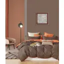 Комплект постельного белья Tango Twill Семейный сатин семейный наволочки 70 x 70- 2 шт цвет коричневый, оранжевый