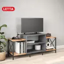 Тумба под телевизор Letta LMK2290101 138.6х58.4х37.6 см ЛДСП цвет дуб вотан