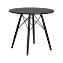Кухонный стол круглый Dobrin Chelsea`80 black lmzl-td-108_blackbase 80x80 см МДФ цвет черный