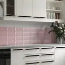 Керамическая плитка Modern ceramics Vernissage Pink (200x95x7) 9.5x20см цвет розовый