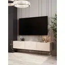 Тумба под телевизор Puzzlemebel Камелия 180x30x27 см ЛДСП цвет бежевый