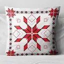 Наволочка декоративная Zaberite Снежинки Звездочки 1440Н, 40x40 см, велюр 1 шт