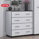 Комод Letta Ультра 4 ящика 80x40x83 см ЛДСП цвет белый