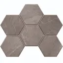 Мозаика декоративная Estima Gabbro GB02 25x28.5 см Гексагон цвет серый