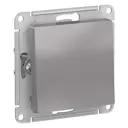 Кнопка нажимная встраиваемая Systeme electric AtlasDesign ATN000315 1 клавиша цвет алюминий 1 шт