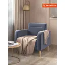 Кресло Monofix Фоксет 82x82.5x72 см велюр цвет серый