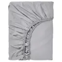 Простыня Vigrana Персея 90x200 см сатин на резинке цвет светло-серый