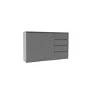 Комод ДСВ Мебель Мори 160x40.4x99 см 4 ящика ЛДСП цвет графит