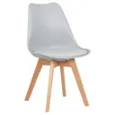Кухонный стул Dobrin Jerry Soft LMZL 49x49x54 см пластик цвет светло-серый