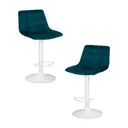 Барный стул Dobrin Tailor white lm-5017 47x113x49 см цвет морская волна 2 шт