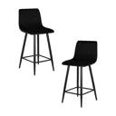 Стул полубарный Dobrin Olivia LML-8078-1 43x94x52 см цвет черный 2шт
