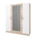 Шкаф распашной Клик мебель 160x190x46.6 см ЛДСП цвет дуб сонома/белый