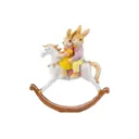 Фигурка декоративная "Кролики на лошадке-качалке" 13x4x14.5 см