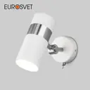 Светильник настенный с поворотным плафоном Eurosvet 20096/1 Viero 1 лампа 2 м² цвет белый/ хром