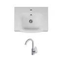 Раковина для тумбы со смесителем AM.PM M80WCC0652WG-F8002700 Like 65 см цвет хром