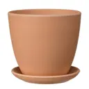 Горшок цветочный Терракота Композит d 20.8 см 19.2 см 4.2 л глина коричневый