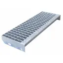 Ступень из прессованного настила 33x33/30x2 оцинкованная сталь 700x240мм