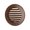 Решётка вентиляционная наружная круглая ERA Street Line с фланцем D160 ASA пластик цвет терракотовый