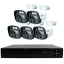 Комплект для видеонаблюдения AHD PS-link 5 камер Fullcolor для улицы 2Мп цвет белый