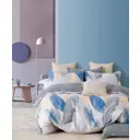 Комплект постельного белья Tango Twill евро сатин наволочки 50x70 - 2 шт цвет синий/серый/светло-серый TPIG3-1833