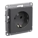Розетка встраиваемая Systeme electric AtlasDesign ATN001443 с заземлением цвет базальт