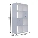 Стеллаж Пк интеллект с ящиками 72x140x38 см нагрузка до 5 кг ЛДСП цвет белый