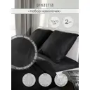 Наволочка Denastia BASIC COLLECTION C060269 70x70 см сатин 2 шт цвет черный